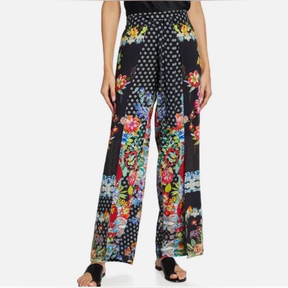 Johnny Was Dream Printed Split-Leg Pants – Size Medium